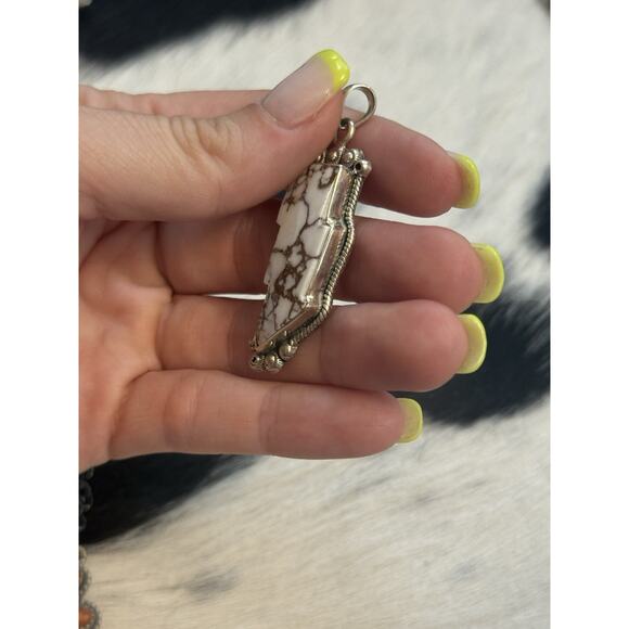 Native American Sw Sterling Silver Wild Horse🤎🤍 Lightning Bolt Pendant⚡️ - Picture 8 of 10